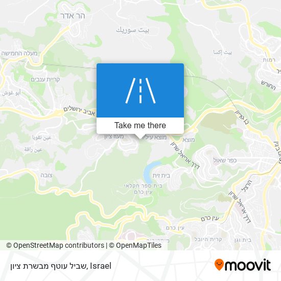 שביל עוטף מבשרת ציון map