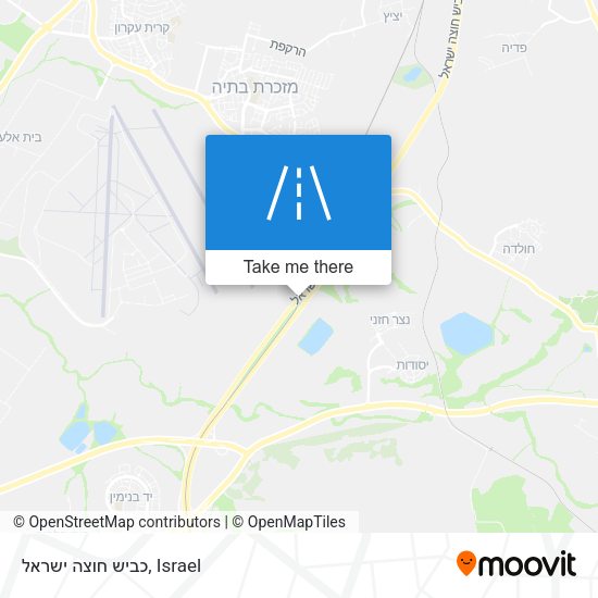 כביש חוצה ישראל map
