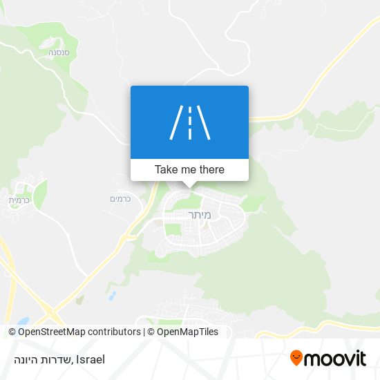 שדרות היונה map