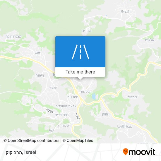 הרב קוק map