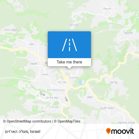 מעלה הארזים map