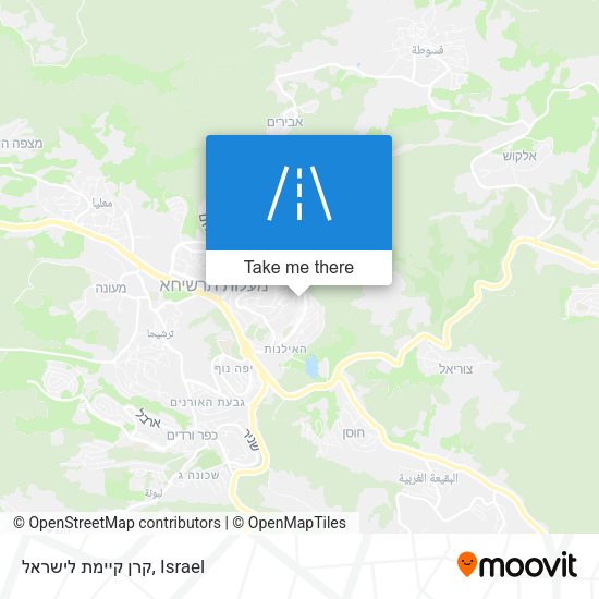 קרן קיימת לישראל map