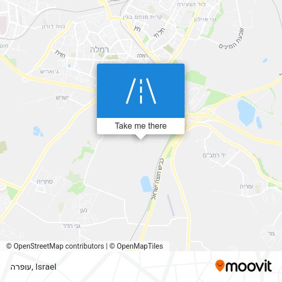 עופרה map
