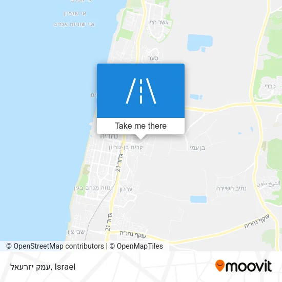 Карта עמק יזרעאל