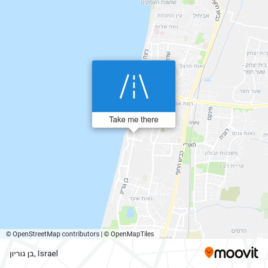 בן גוריון map