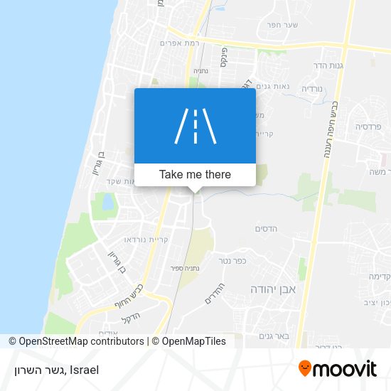 גשר השרון map