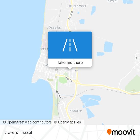החמישה map