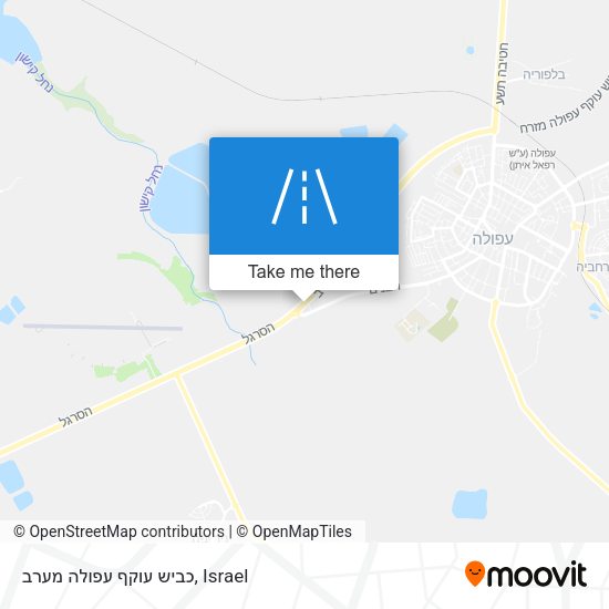 כביש עוקף עפולה מערב map