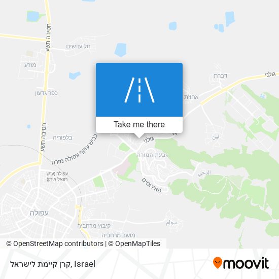 Карта קרן קיימת לישראל