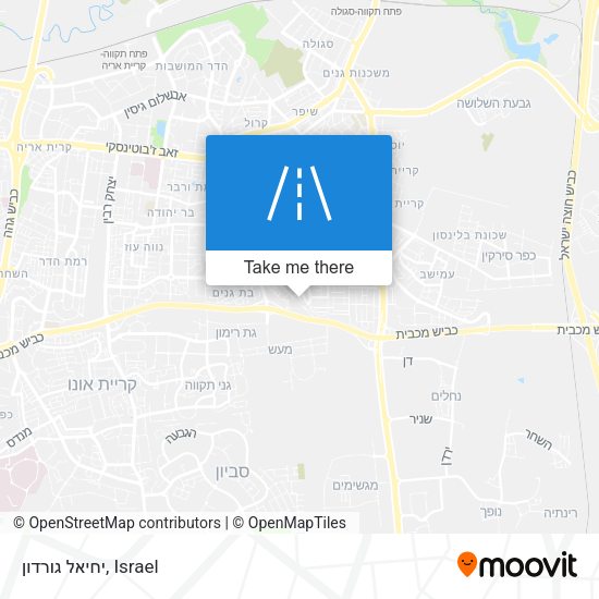 יחיאל גורדון map