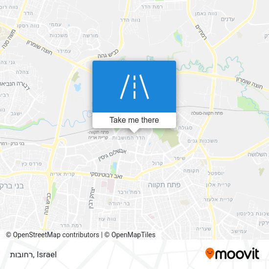 רחובות map