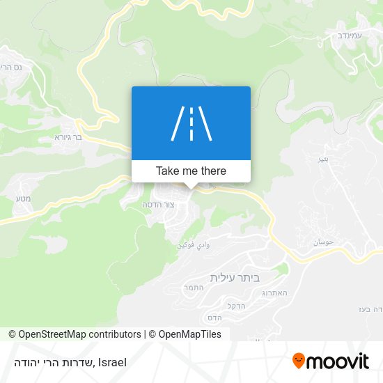 שדרות הרי יהודה map