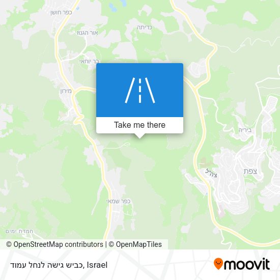 כביש גישה לנחל עמוד map