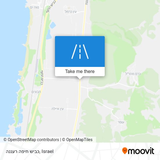 כביש חיפה רעננה map