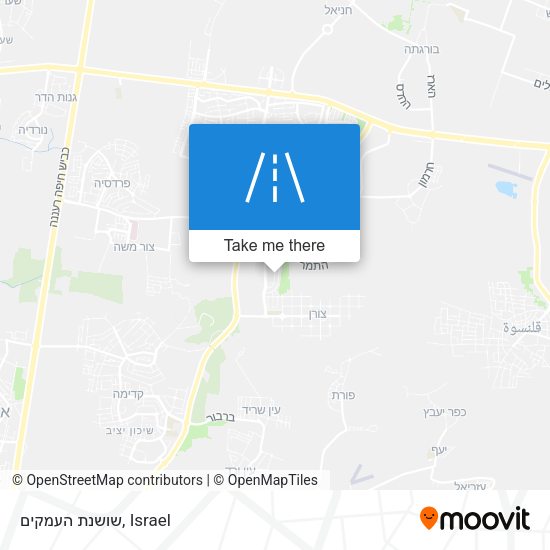 שושנת העמקים map