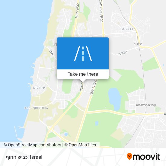 כביש החוף map