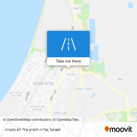 עלייה לחניון עילי לא מקורה map