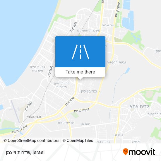 שדרות וייצמן map