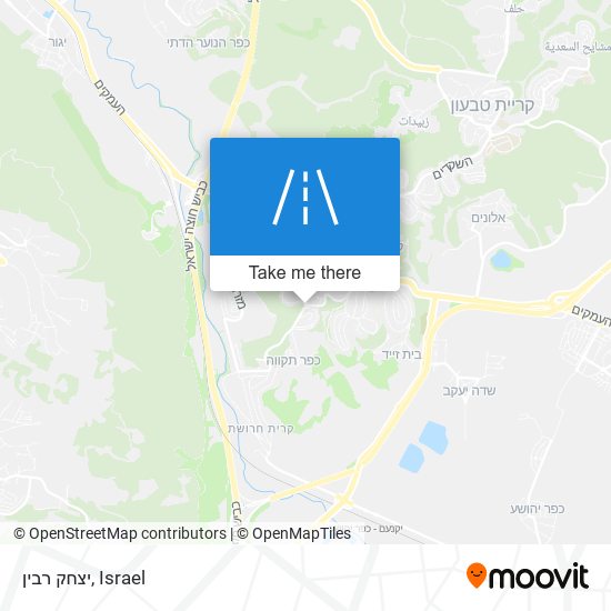 יצחק רבין map