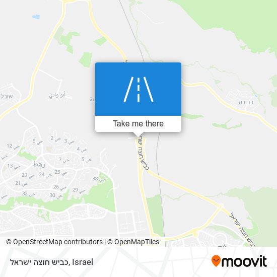 כביש חוצה ישראל map