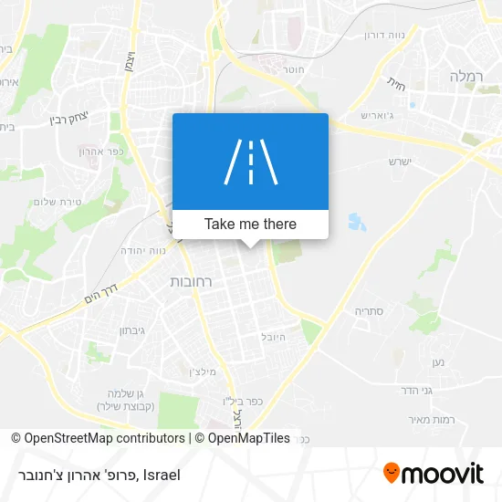 Карта פרופ' אהרון צ'חנובר