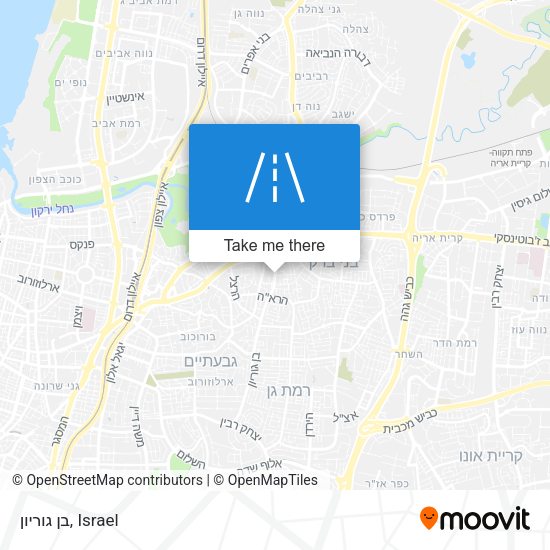 בן גוריון map