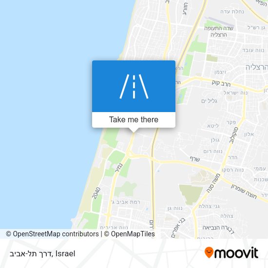 דרך תל-אביב map