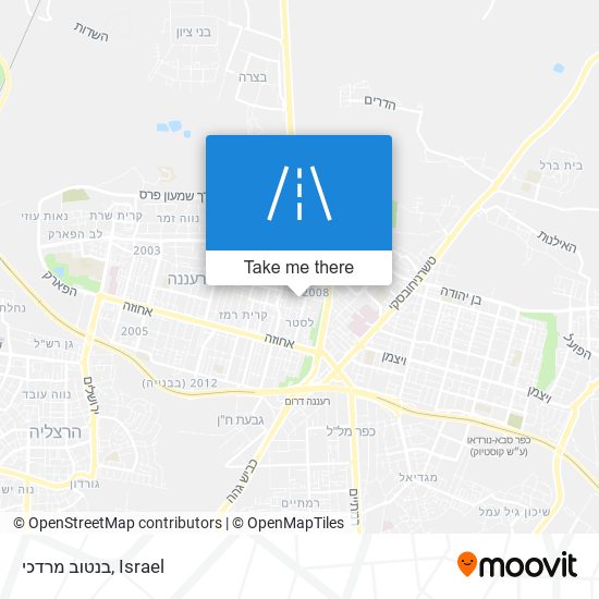 בנטוב מרדכי map