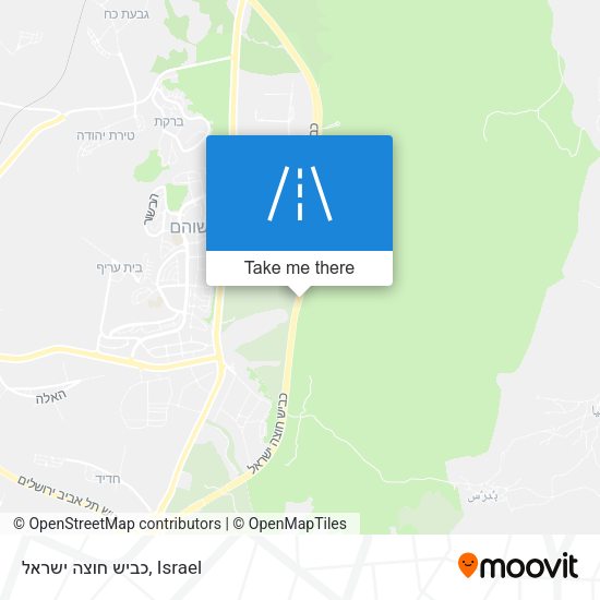 כביש חוצה ישראל map