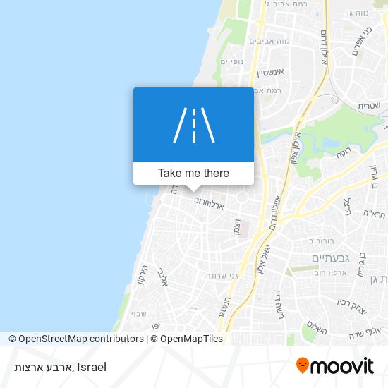 ארבע ארצות map