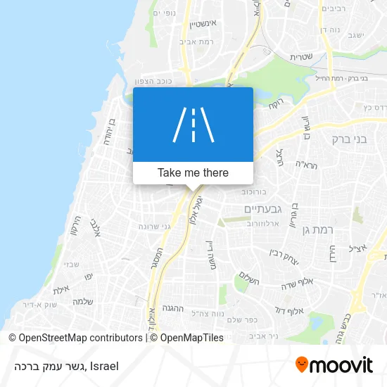 Карта גשר עמק ברכה