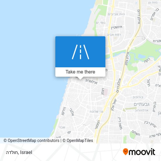חולדה map