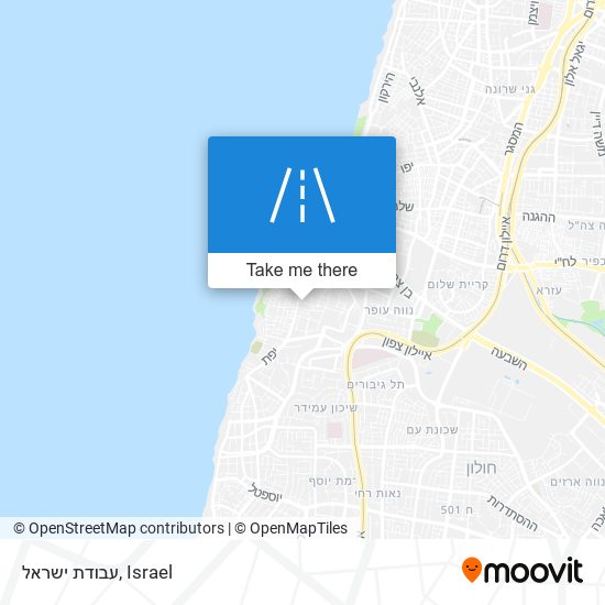 עבודת ישראל map