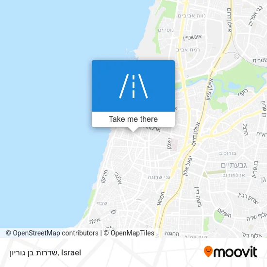 Карта שדרות בן גוריון