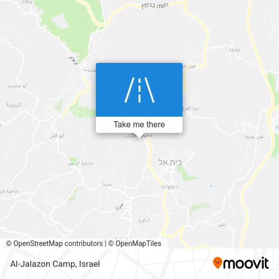Al-Jalazon Camp map
