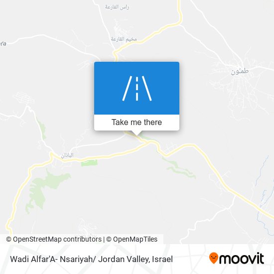 Wadi Alfar'A- Nsariyah/ Jordan Valley map