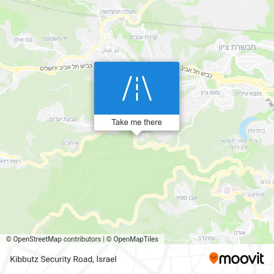 Карта Kibbutz Security Road