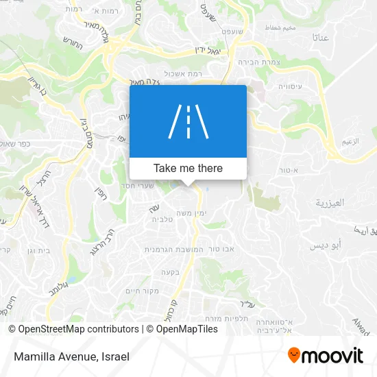 Mamilla Avenue map