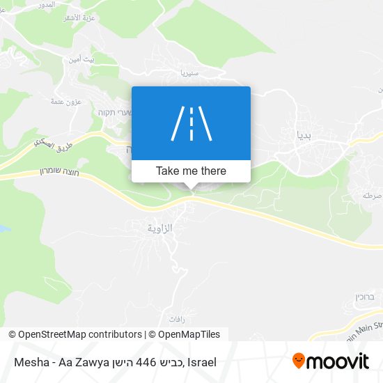 Mesha - Aa Zawya כביש 446 הישן map
