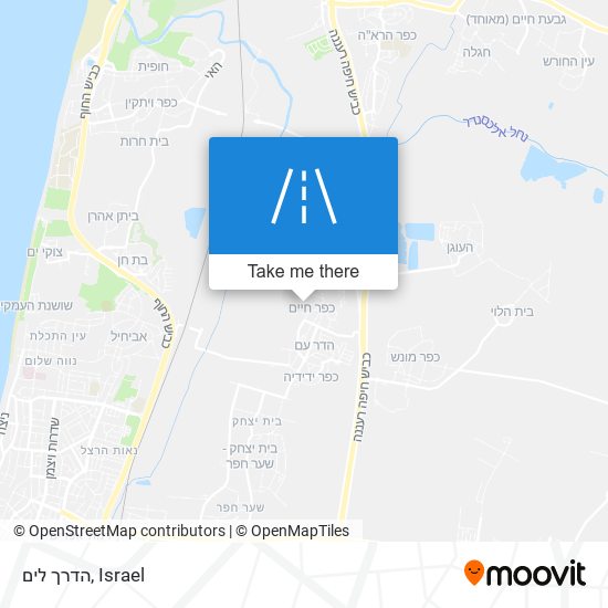 הדרך לים map