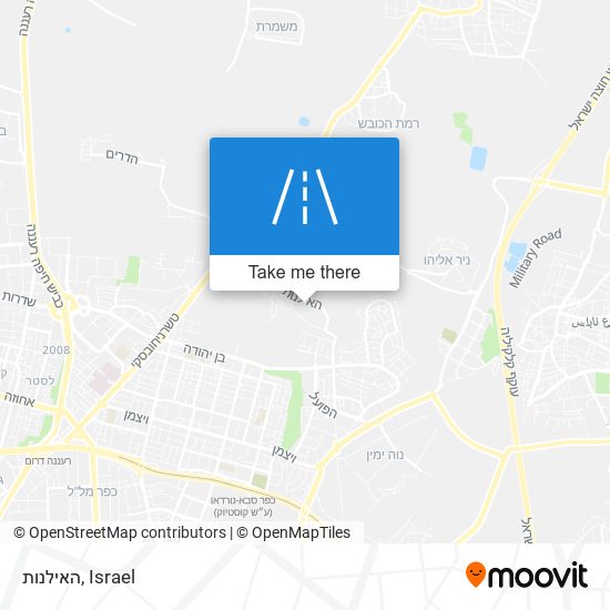 האילנות map