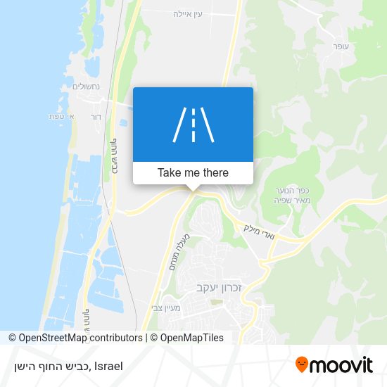 כביש החוף הישן map
