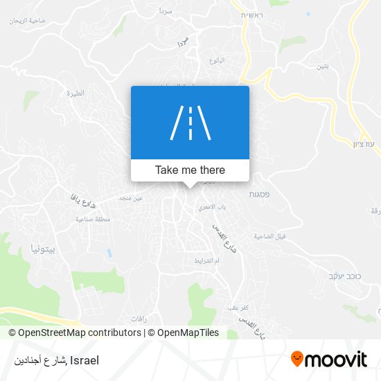 شارع أجنادين map