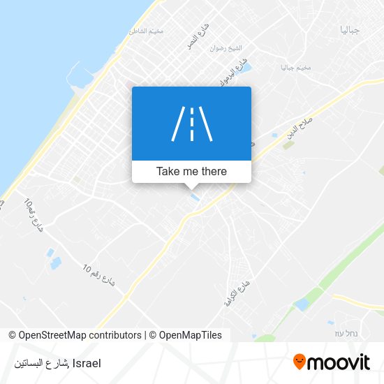 شارع البساتين map