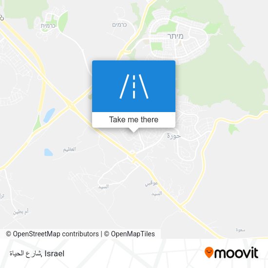 شارع الحياة map
