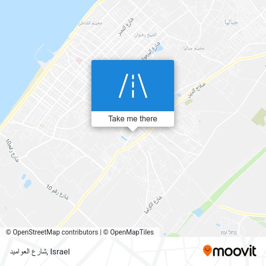 شارع العواميد map