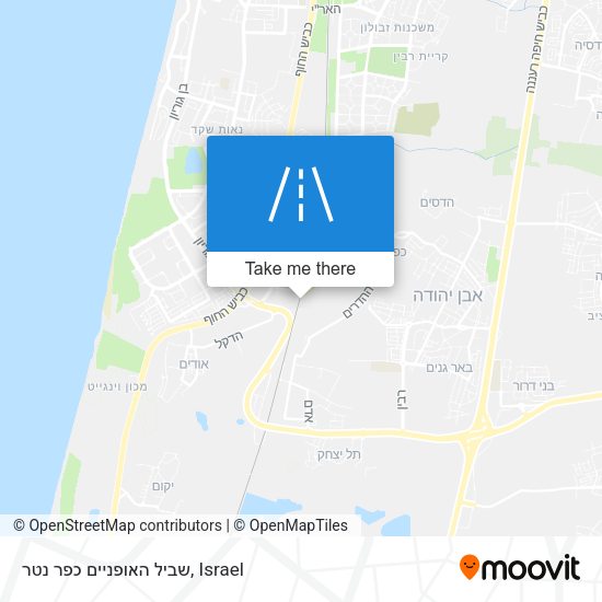 שביל האופניים כפר נטר map