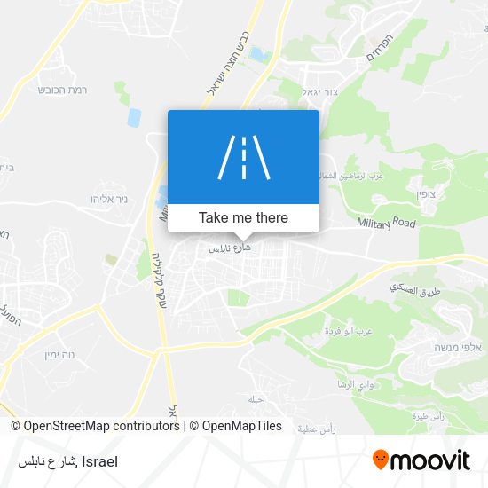 شارع نابلس map