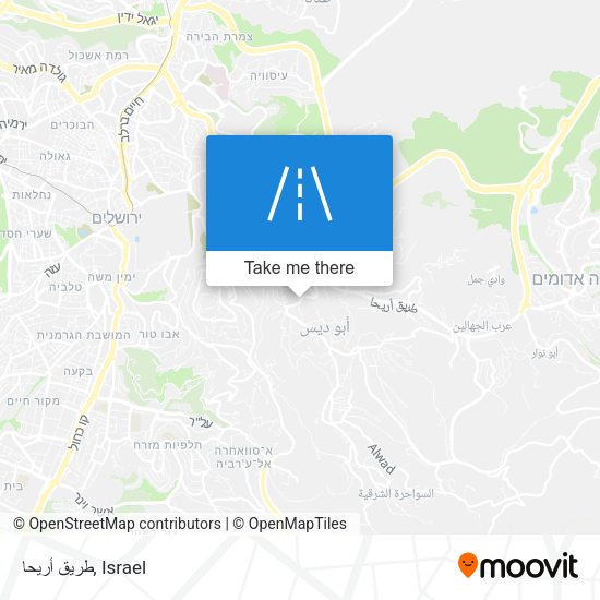 طريق أريحا map
