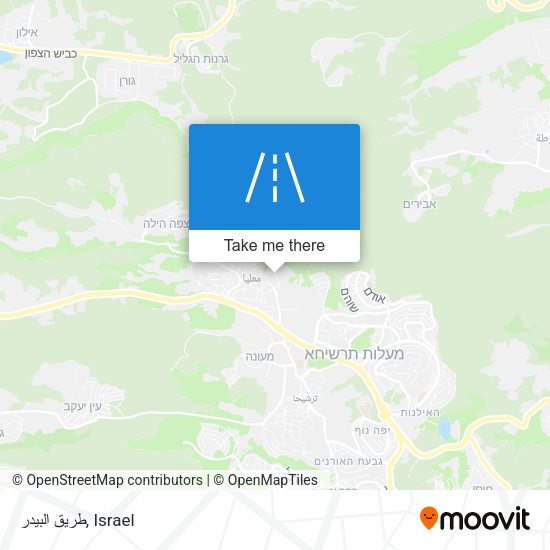 طريق البيدر map